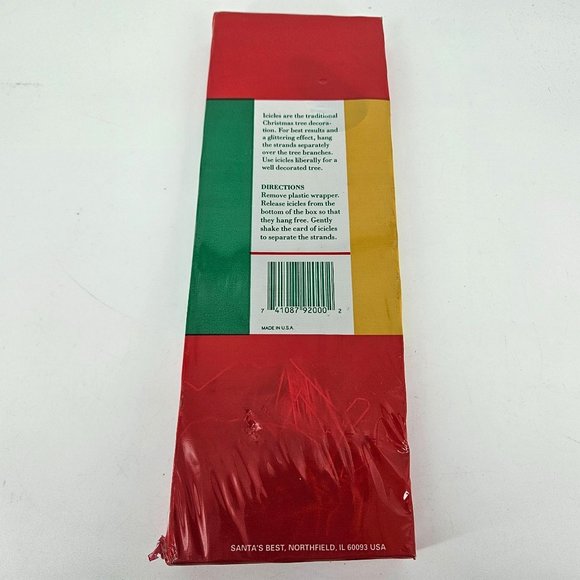 Vintage Tinsel Icicle Strands Santas Best 1000 Pieces Christmas Tree Decoration - Picture 5 of 12